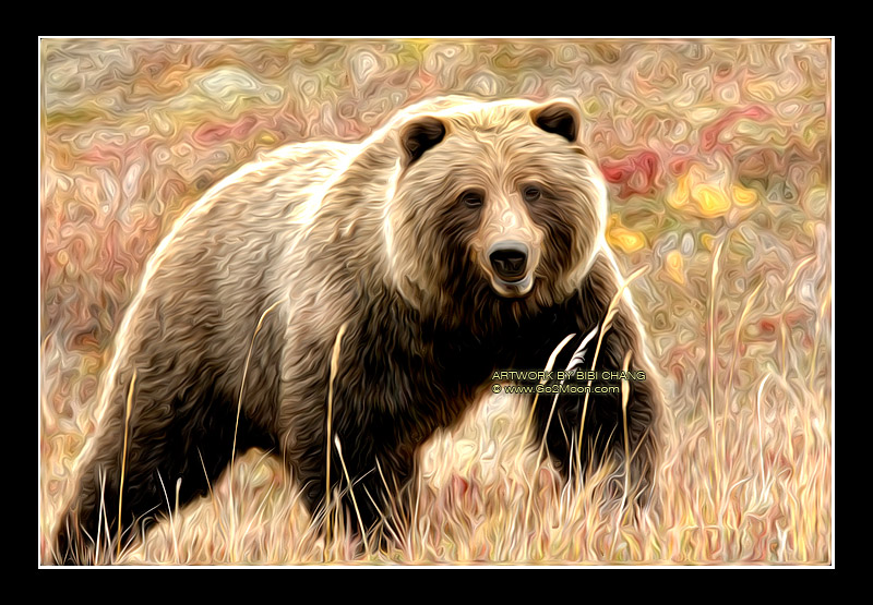Grizzly Bear Oil Painting