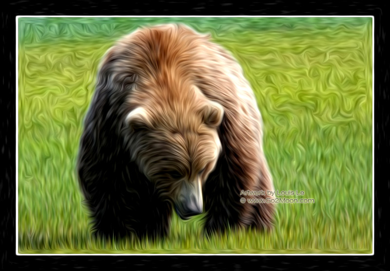 Coastal Bear Oil Painting